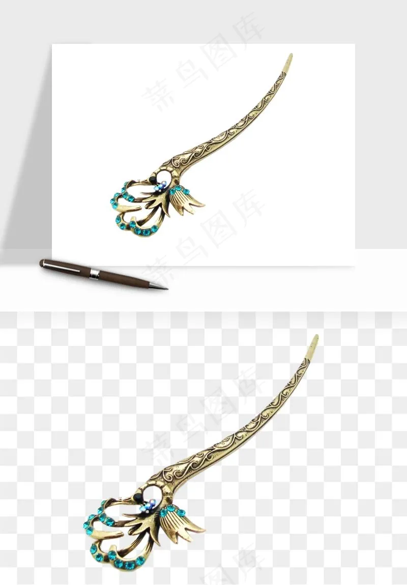 古风发簪头饰配饰png免抠