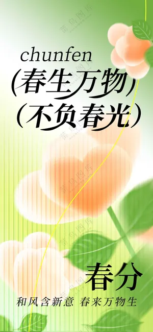 春分节气传统海报