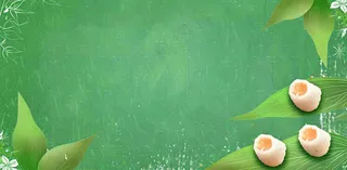 端午佳节竹子插画中国风绿色清雅静背景