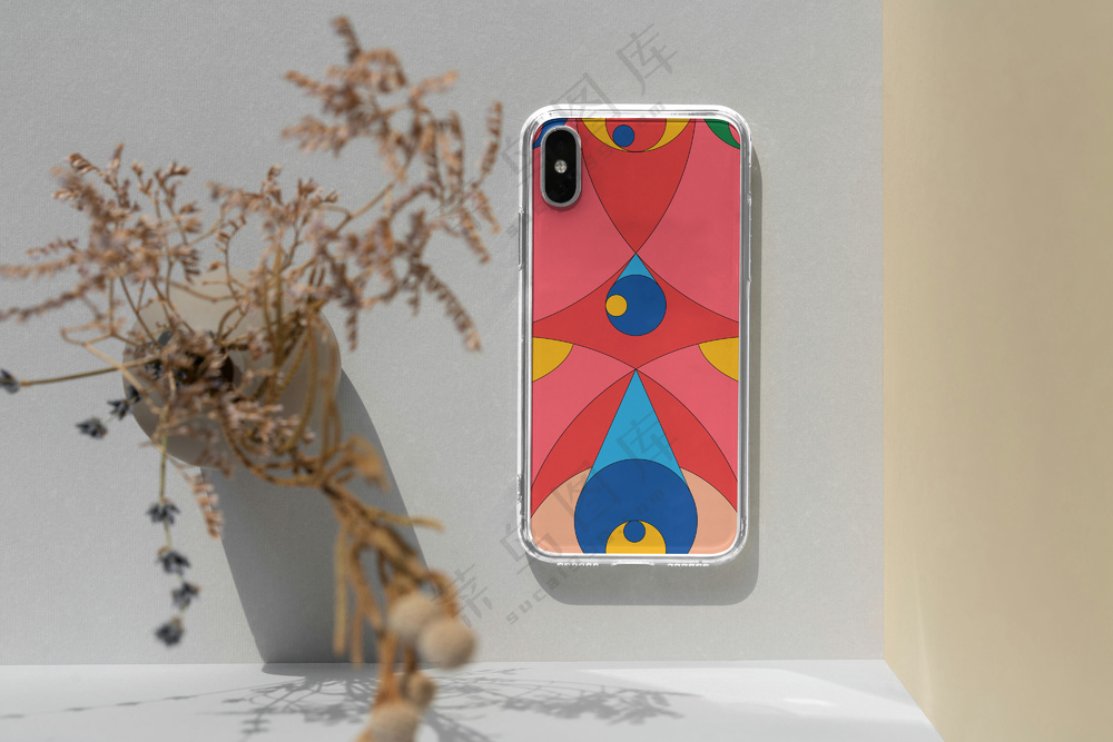 iPhoneX文创手机壳样机手机壳印花贴图样机-18