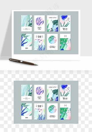 森系小清新花卉背景矢量png免抠