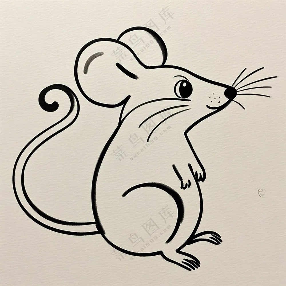 老鼠简笔画