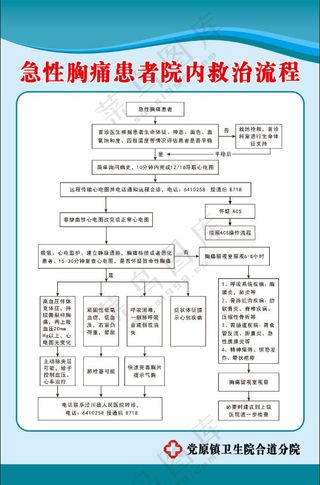 急性胸痛患者院内救治流程图