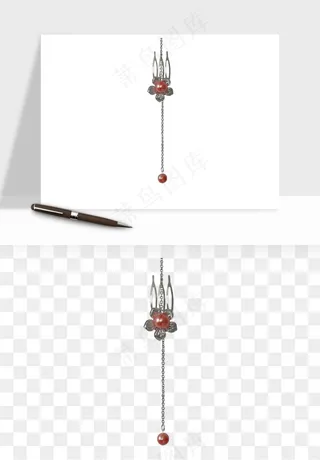 古风发簪头饰配饰png免抠