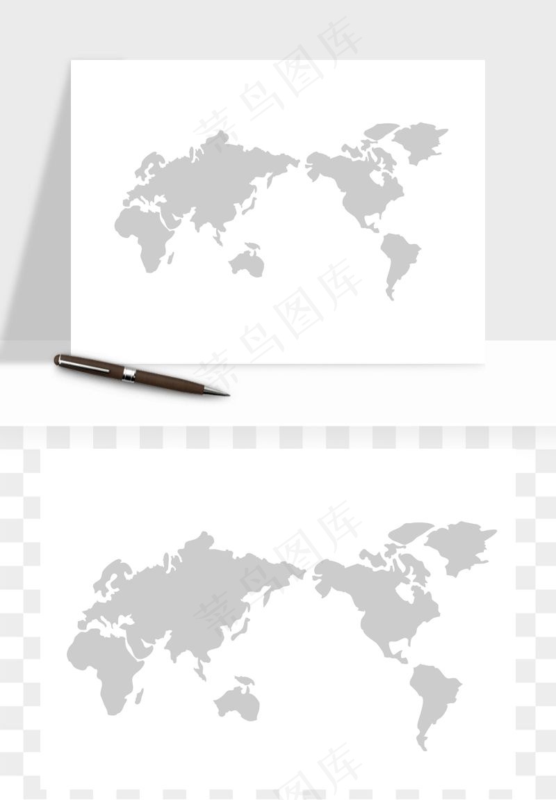 世界地图矢量png免抠