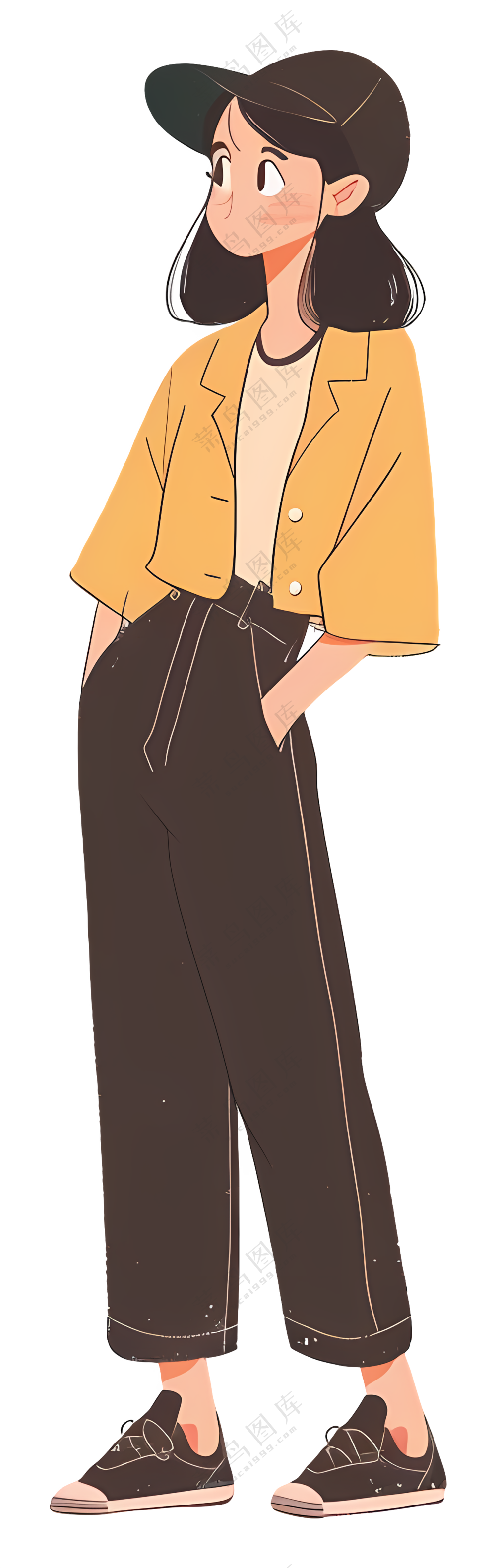 穿着休闲装的女人