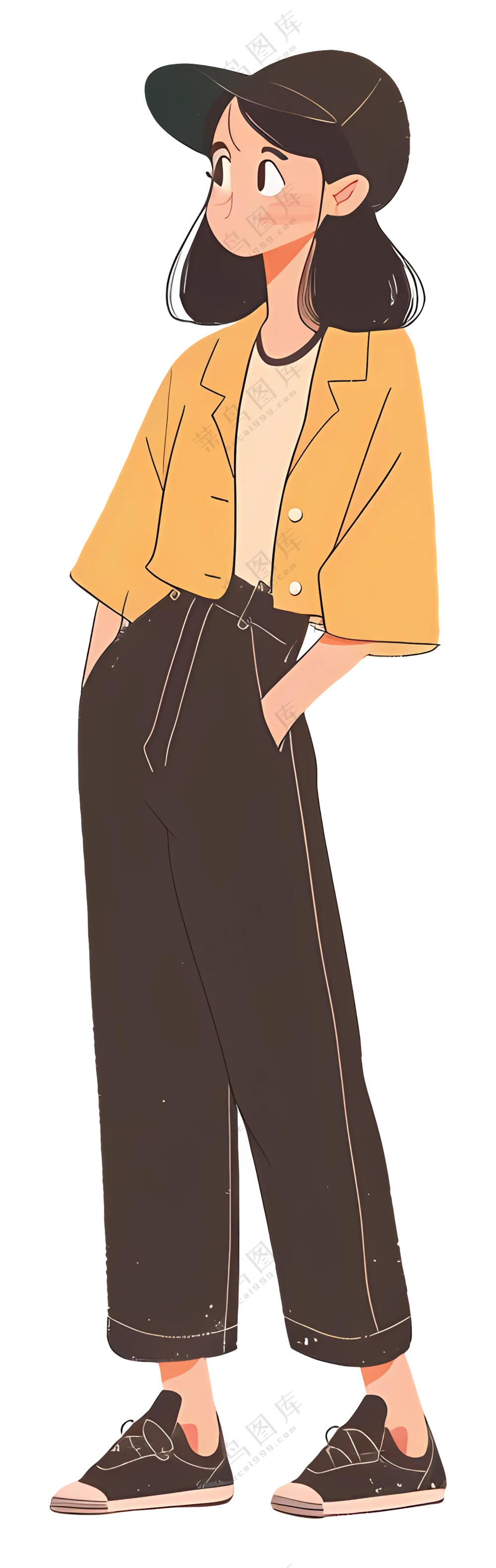 穿着休闲装的女人