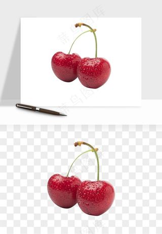 樱桃车厘子水果png免抠