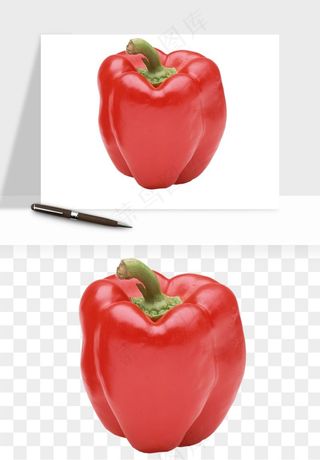 青圆椒蔬菜png免抠