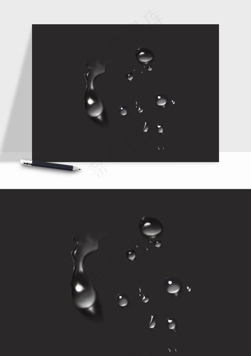 雨水雨滴水珠下雨元素png免抠