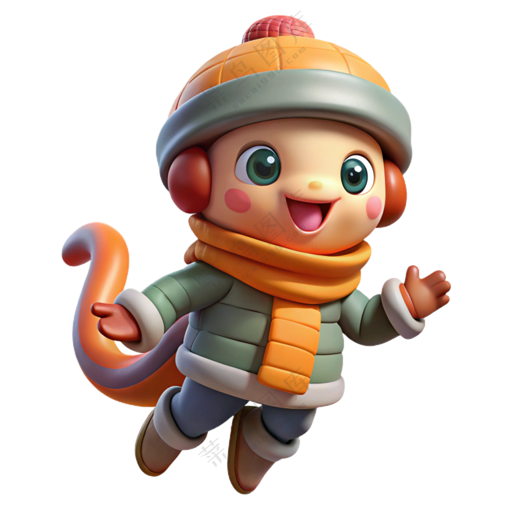 动物3D立体开心卡通小蛇