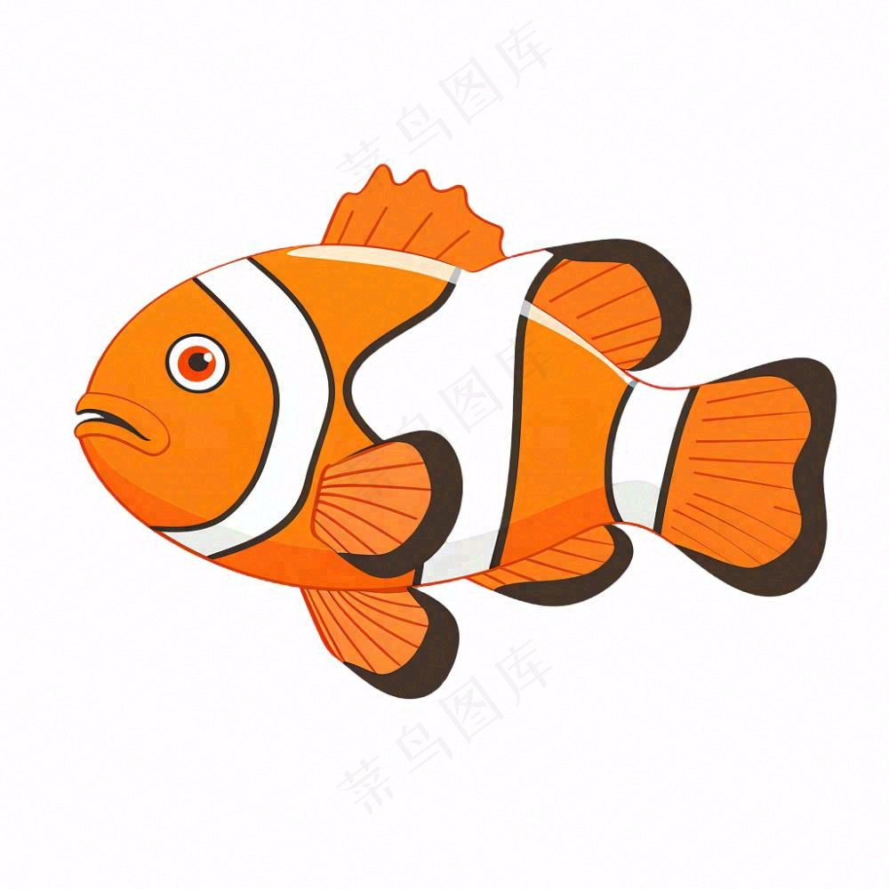 海洋鱼类海鲜卡通插画免抠
