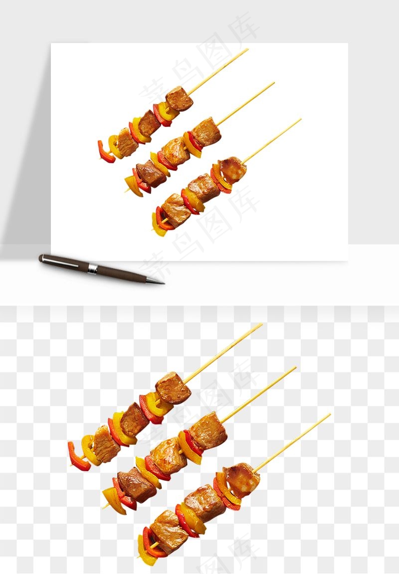 实物烧烤烤肉美食png免抠
