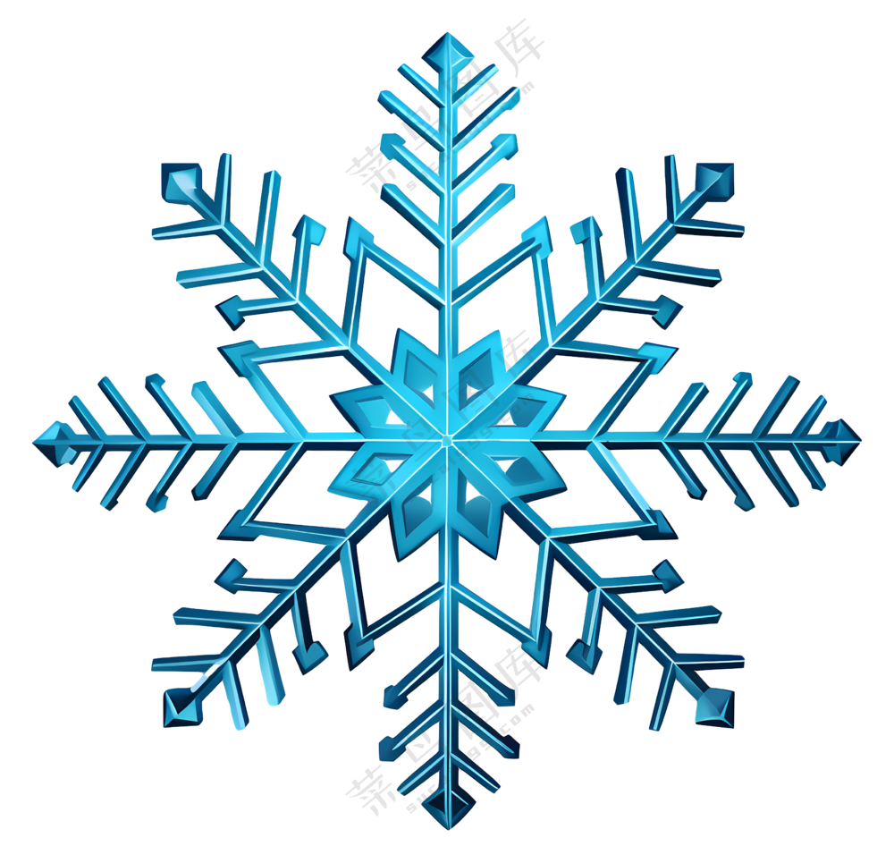 美丽的蓝色雪花