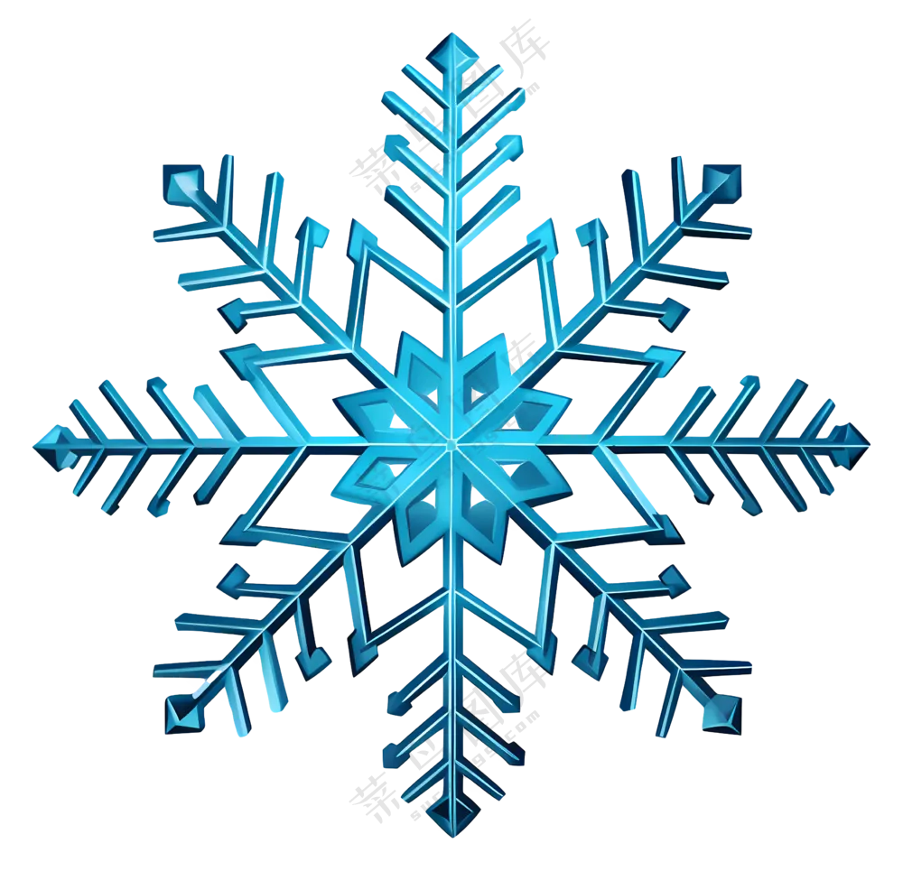 美丽的蓝色雪花
