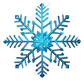 美丽的蓝色雪花