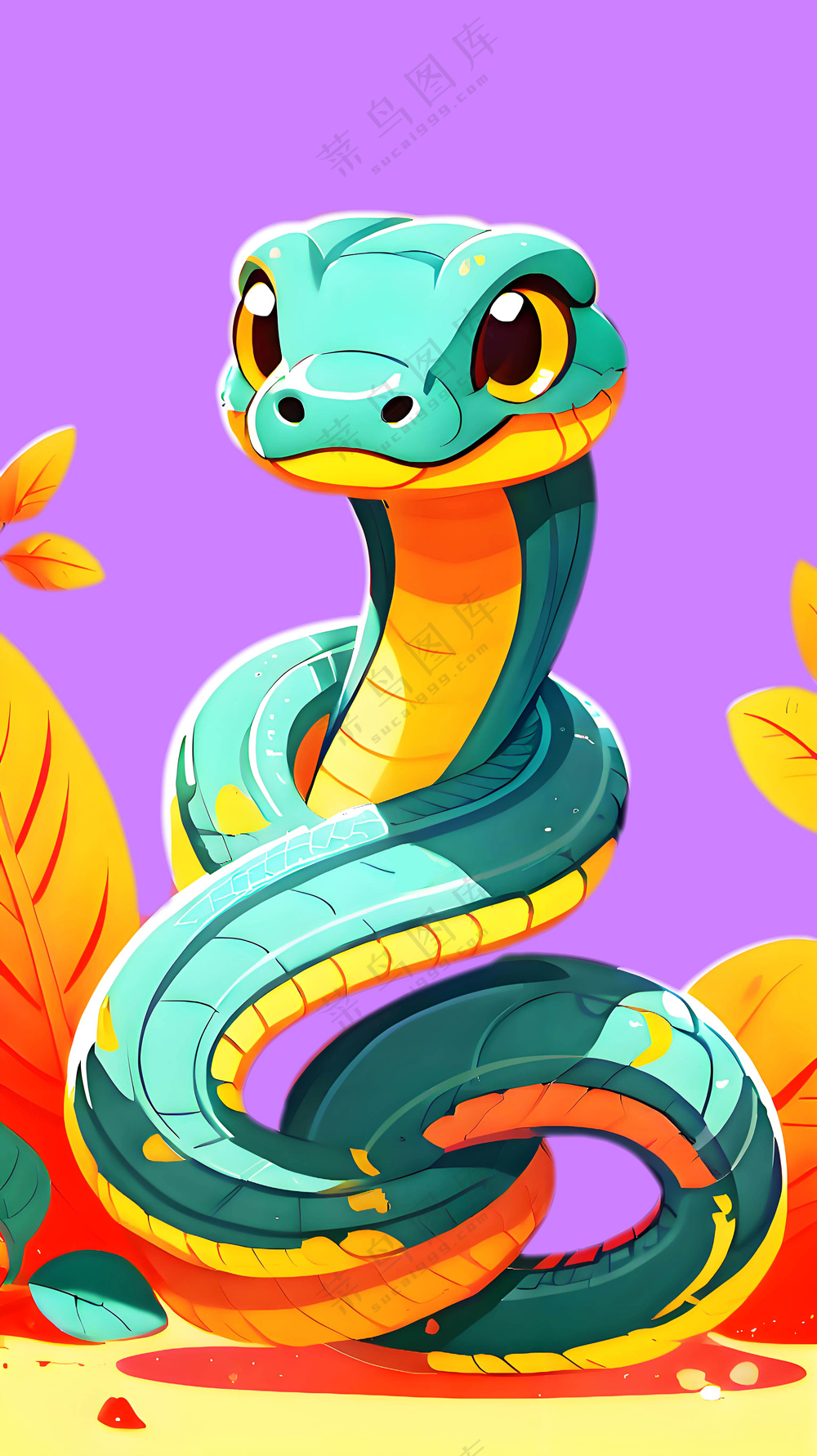 可爱卡通蛇图片