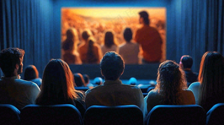 电影院观影的人观众摄影图