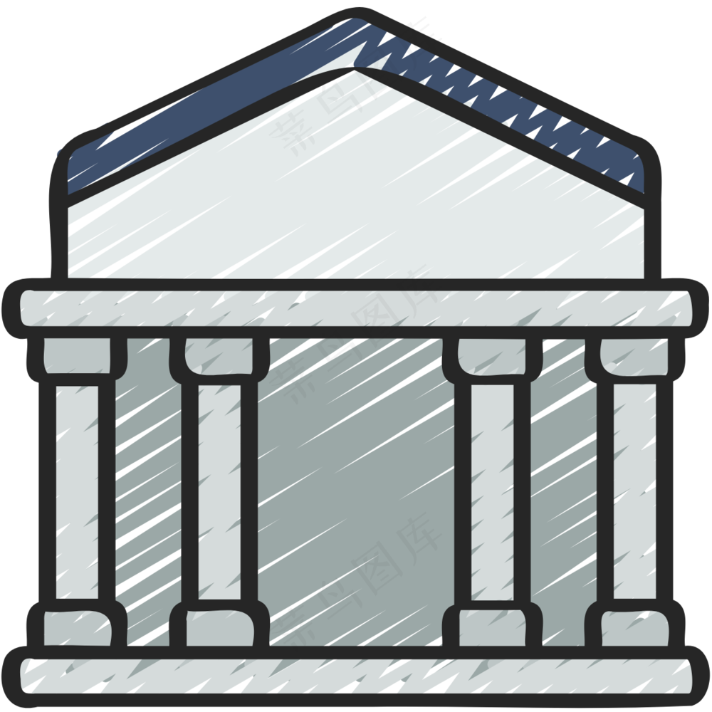 银行 铅笔手绘图标icon