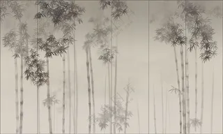 蒲公英高清中式壁画003线稿描边