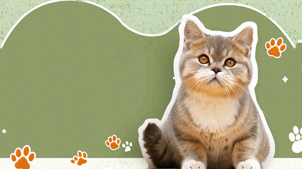 宠物生活馆猫狗卡通插画背景