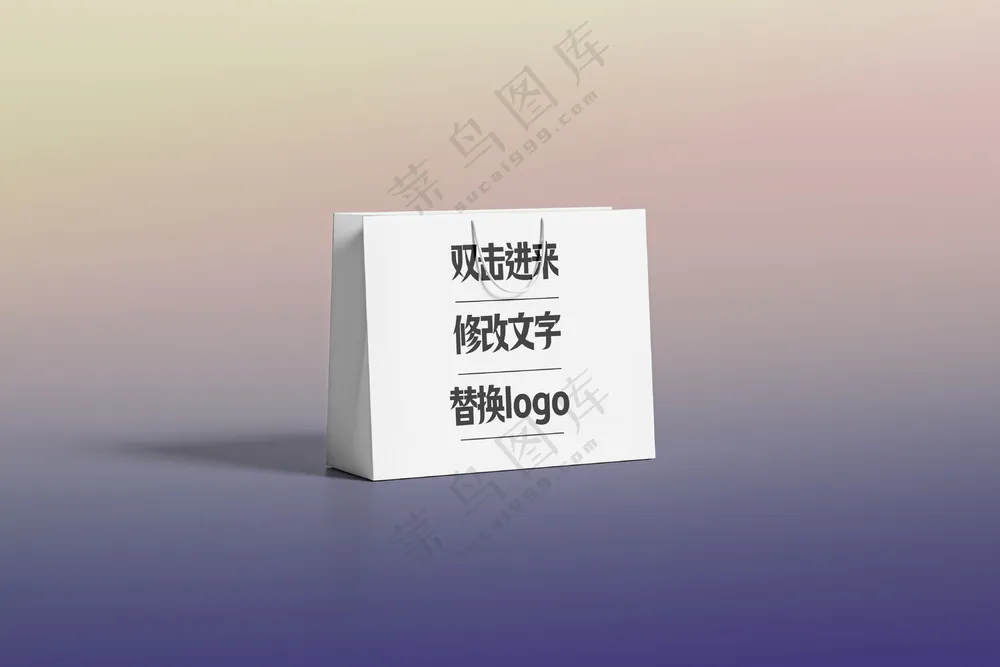 智能一键替换logo手提袋样机