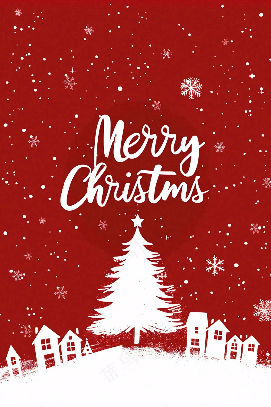 圣诞节卡通插画背景