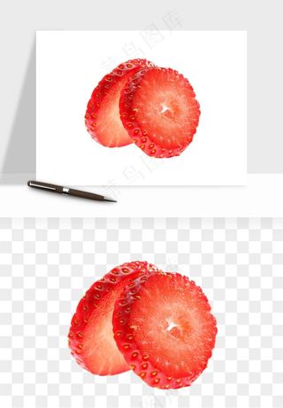草莓水果png免抠