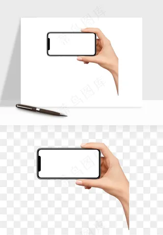 手拿手机素材png免抠
