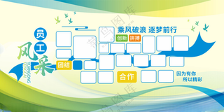 员工风采照片墙文化墙团建活动