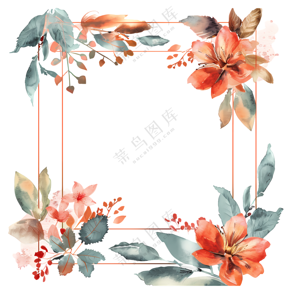 色花朵装饰免抠元素