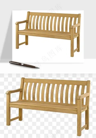 中式长椅长桌木桌png免抠