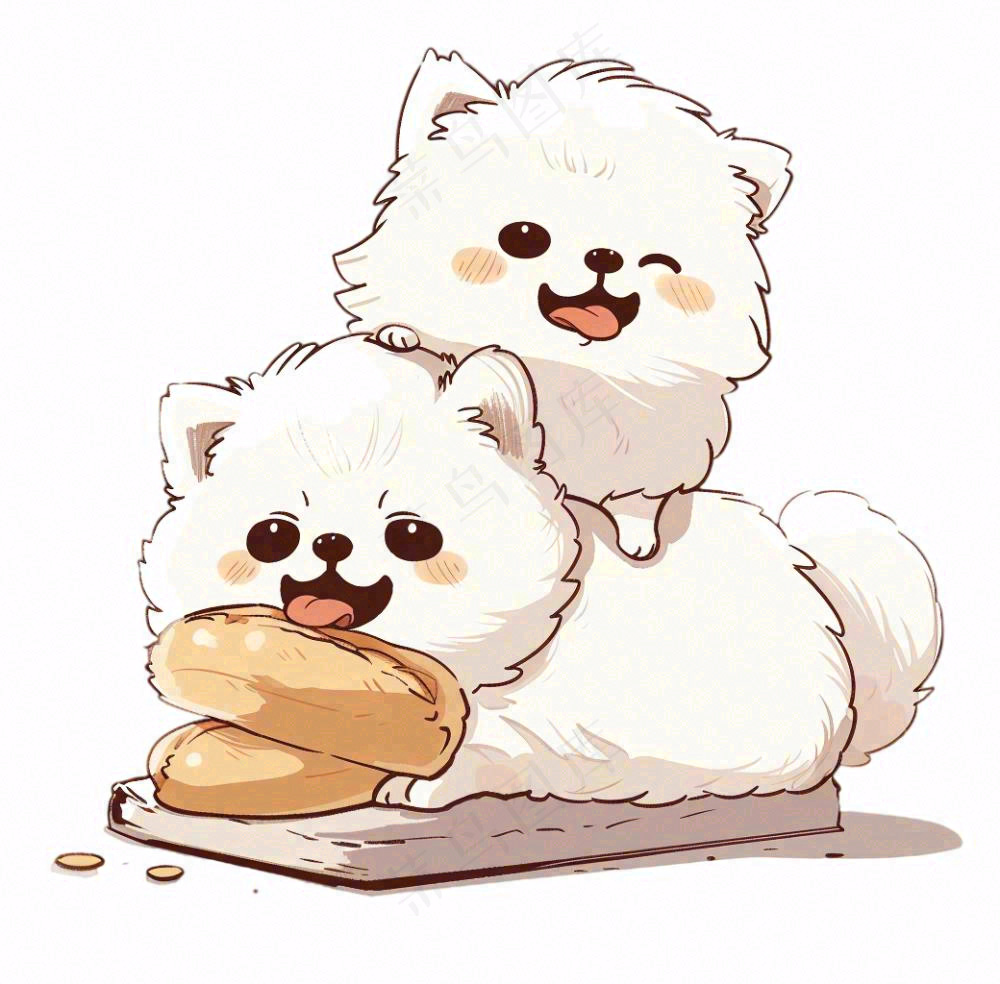 小狗宠物动物卡通插画免抠