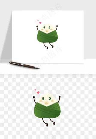 卡通表情粽子端午png免抠