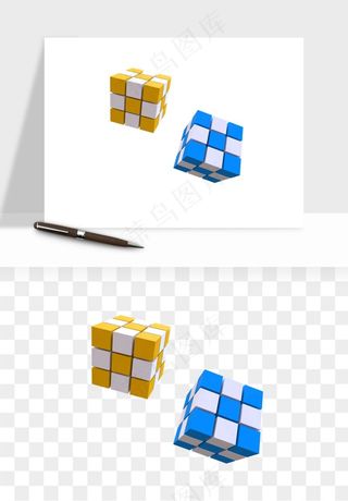 游戏魔方玩具png免抠