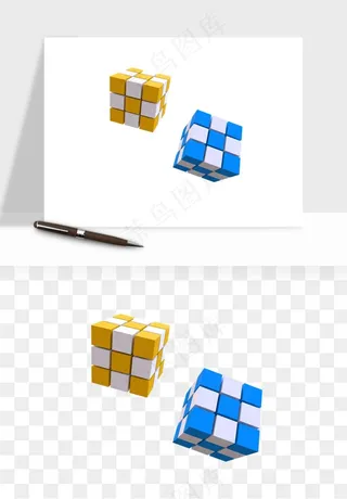 游戏魔方玩具png免抠