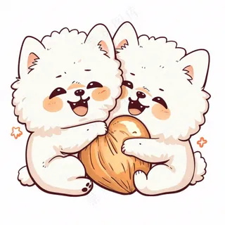 小狗宠物动物卡通插画免抠