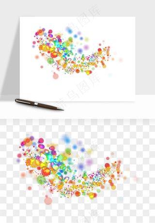 彩色光斑梦幻光点png免抠