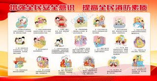 消防安全知识消防安全知识300DPI海报