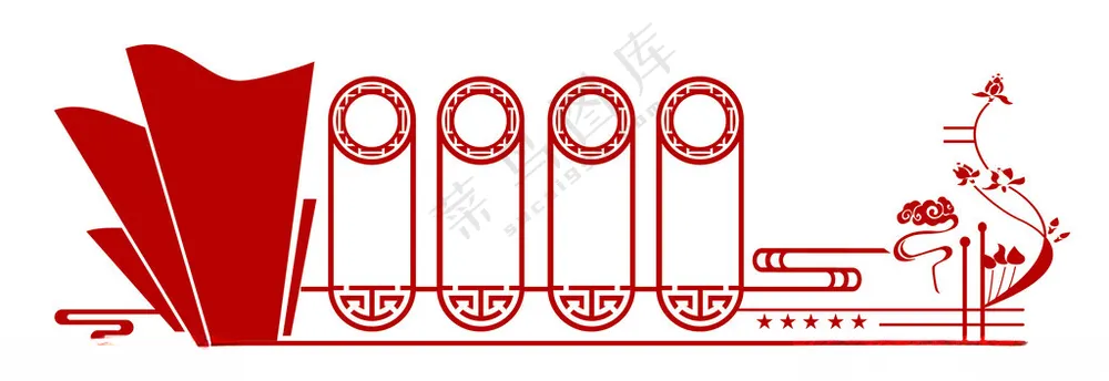 党建文化墙广告设计AI