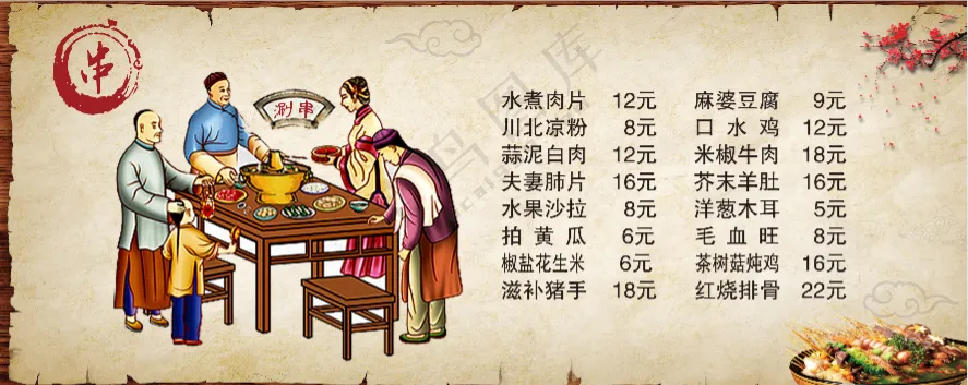 涮串背景墙