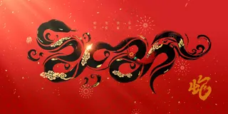 蛇年新年节日活动宣传展板