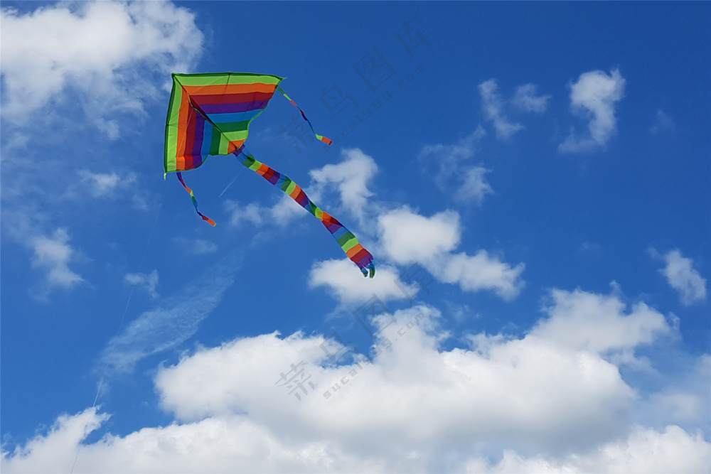 风筝在天空中飞翔
