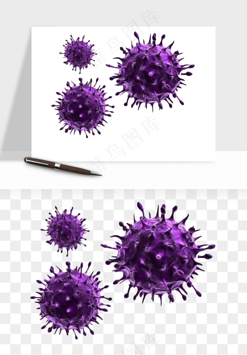 病毒细菌癌细胞png免抠