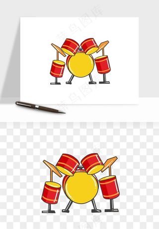 摇滚架子鼓乐器png免抠