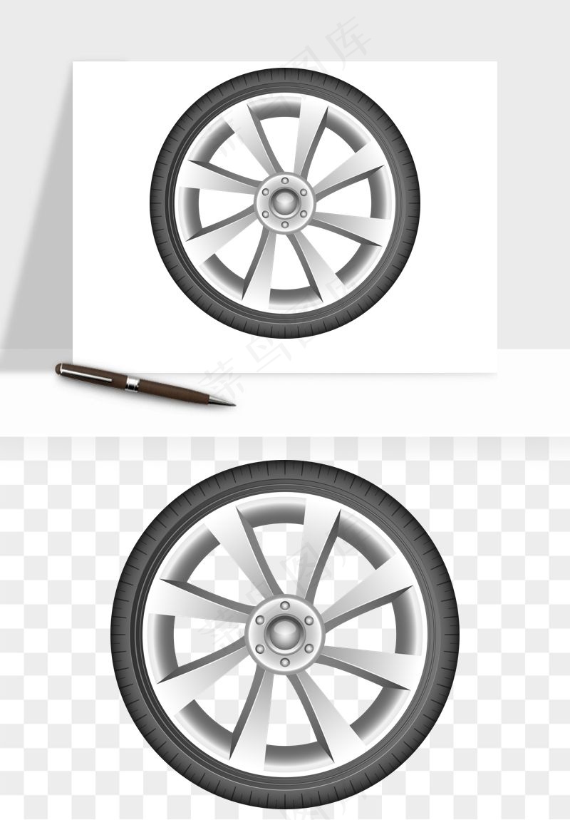 轮胎汽车零件png免抠