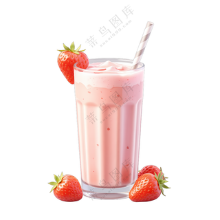 草莓奶昔饮料