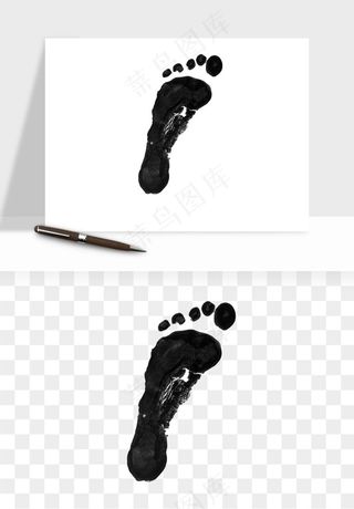 脚印脚丫鞋印png免抠