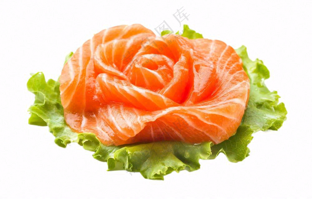 三文鱼刺身食物摄影图免抠
