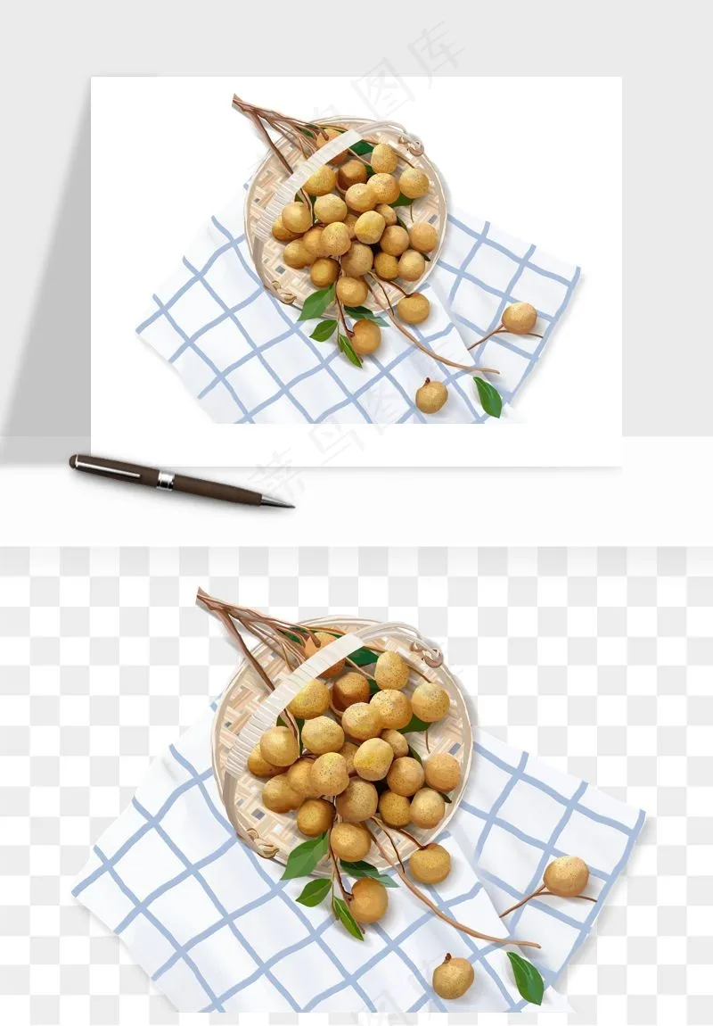 龙眼桂圆水果png免抠